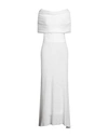 Philosophy Di Lorenzo Serafini Woman Midi Dress Ivory Size 6 Polyamide, Mohair Wool, Wool In White