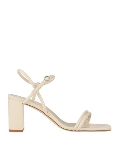 Aeyde Aeydē Woman Sandals Ivory Size 12 Leather In White