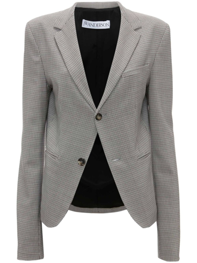 Jw Anderson Blazer Mit Hahnentrittmuster In Grey