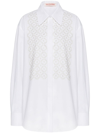 VALENTINO EMBROIDERED COTTON LONG-SLEEVE SHIRT