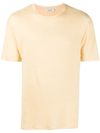 Sandro Crew-neck Linen T-shirt In Yellow