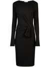 Nina Ricci Bow-detailing Long-sleeve Dress In Schwarz