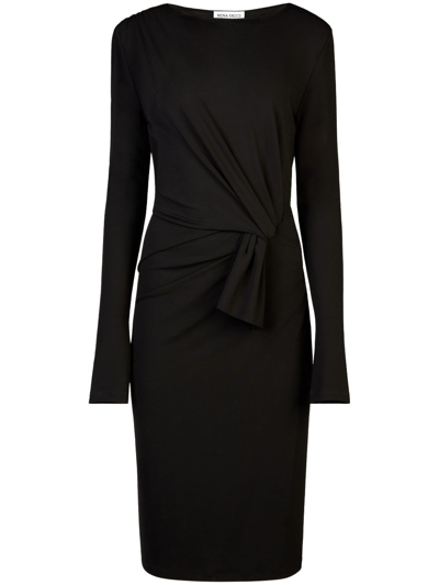 Nina Ricci Bow-detailing Long-sleeve Dress In Black