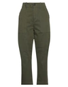 JUCCA JUCCA WOMAN JEANS MILITARY GREEN SIZE 8 COTTON, ELASTANE