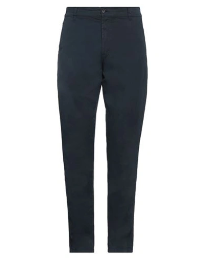 Aspesi Man Pants Midnight Blue Size 34 Cotton, Elastane