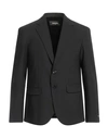 Dsquared2 Man Blazer Black Size 40 Polyester, Virgin Wool, Elastane In Black