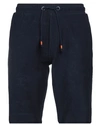 Yes Zee By Essenza Man Shorts & Bermuda Shorts Midnight Blue Size Xxl Cotton, Elastane
