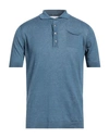 Filippo De Laurentiis Man Sweater Pastel Blue Size 40 Linen