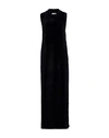 Jil Sander Woman Maxi Dress Midnight Blue Size 8 Viscose, Polyamide