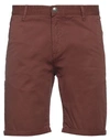 Heritage Man Shorts & Bermuda Shorts Cocoa Size 28 Cotton, Elastane In Brown