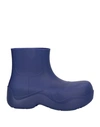 Bottega Veneta Woman Ankle Boots Blue Size 9 Rubber In Purple
