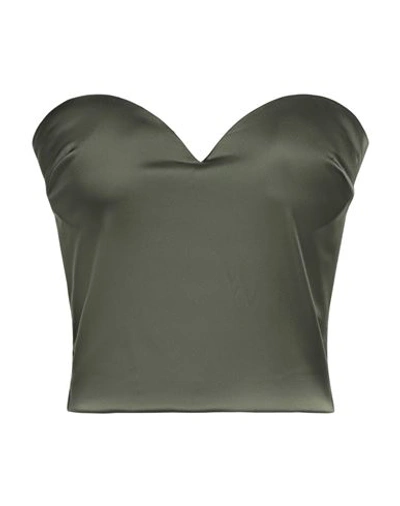 Chiara Boni La Petite Robe Woman Top Military Green Size 6 Polyamide, Elastane In Green