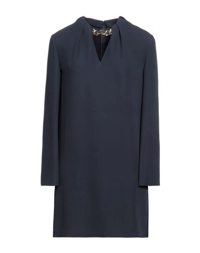 Valentino Garavani Woman Short Dress Midnight Blue Size 6 Silk