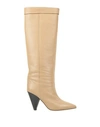 Isabel Marant Woman Knee Boots Sand Size 8 Lambskin In Beige