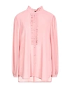 Les Copains Woman Shirt Pink Size 14 Polyester