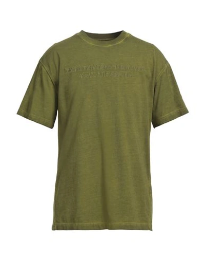 A-cold-wall* Man T-shirt Military Green Size Xs Cotton In Green