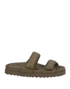 Gia X Pernille Teisbaek Woman Sandals Khaki Size 6 Soft Leather In Beige