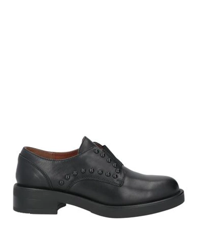 Cafènoir Man Lace-up Shoes Black Size 7 Soft Leather