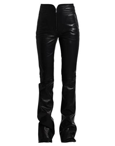 Ambush Woman Pants Black Size 6 Soft Leather