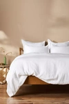 Anthropologie Washed Linen Duvet Coveru200b By  In White Size Q Top/bed