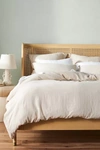 Anthropologie Washed Linen Duvet Coveru200b By  In Beige Size Q Top/bed