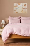 Anthropologie Washed Linen Duvet Coveru200b By  In Pink Size Q Top/bed