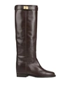 Via Roma 15 Woman Knee Boots Dark Brown Size 8 Soft Leather In Brown