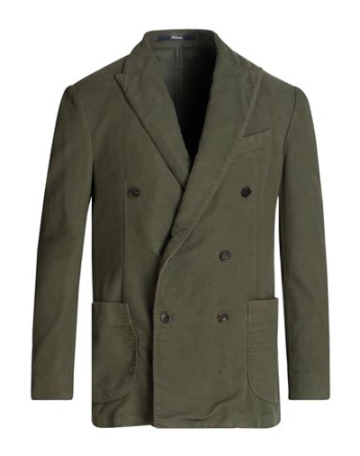 Drumohr Man Suit Jacket Dark Green Size 46 Cashmere