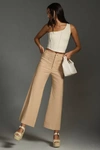 Maeve The Colette Cropped Wide-leg Pants By  In Beige