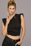 Nation Ltd Paulette Ruffle Tank In Black