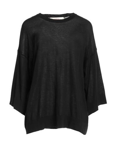 Jucca Woman Sweater Black Size S Cotton In Black