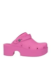 Xocoi 60mm Recycled Rubber Clogs In Fuchsia