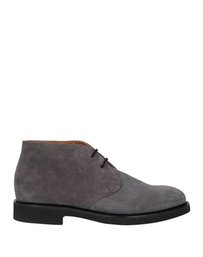 Doucal's Man Ankle Boots Lead Size 7 Soft Leather In Grey