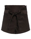 Wandering Woman Shorts & Bermuda Shorts Dark Brown Size 6 Cotton