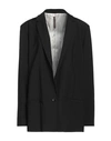 MANILA GRACE MANILA GRACE WOMAN SUIT JACKET BLACK SIZE 8 POLYESTER, VISCOSE, ELASTANE