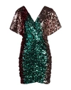 Simona Corsellini Woman Short Dress Emerald Green Size 6 Polyester In Green