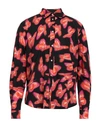 Msgm Man Shirt Orange Size 16 Cotton
