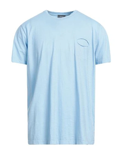 Rossopuro Man T-shirt Sky Blue Size 6 Cotton