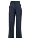 Merci .., Woman Pants Midnight Blue Size 2 Viscose, Linen