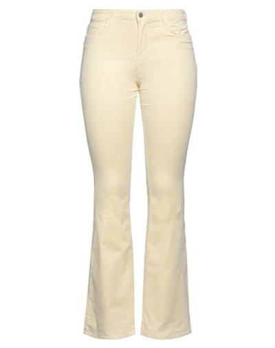 L Agence L'agence Woman Pants Light Yellow Size 31 Cotton, Rayon, Elastane