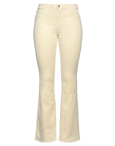 L Agence L'agence Woman Pants Pastel Yellow Size 30 Cotton, Rayon, Elastane