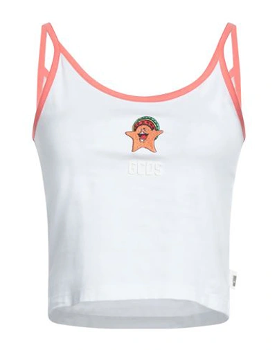 Gcds Woman Top White Size S Cotton