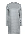 Alysi Woman Mini Dress Pastel Blue Size 8 Virgin Wool, Acetate, Viscose In Blue
