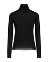 Drumohr Woman Turtleneck Black Size Xl Merino Wool