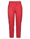 Alysi Woman Pants Red Size 2 Polyester, Virgin Wool, Elastane