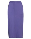 Suoli Woman Midi Skirt Purple Size 6 Viscose, Polyamide, Elastane In Purple