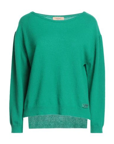 Twinset Woman Sweater Green Size S Wool, Cashmere In Green