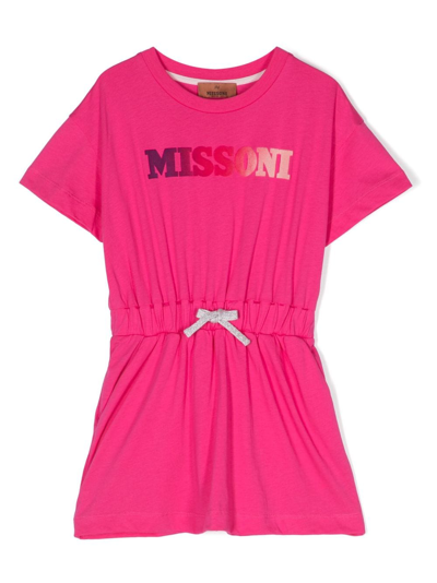 Missoni Kids' Girls Fuchsia Pink Organic Cotton Dress