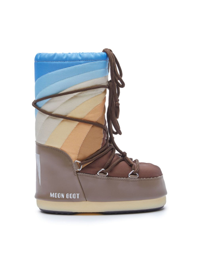 Moon Boot Kids' Logo-print Round-toe Boots In Brown