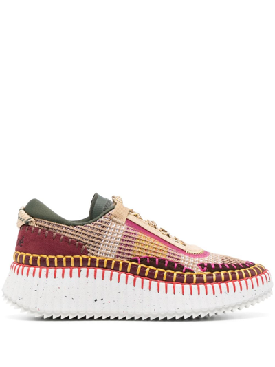 Chloé Chloe Nama Sneaker In Ginger Red